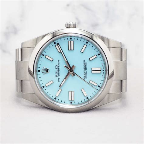 rolex oyster 43mm|Rolex 41mm tiffany blue.